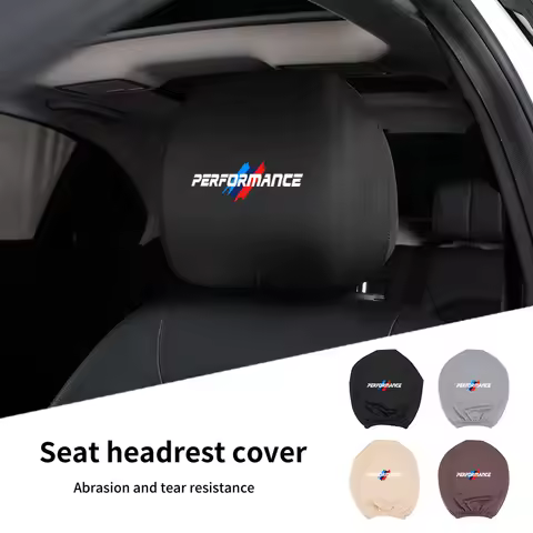 Car Black Seat Cover Headgear Headrest Covers Decoration For BMW 1 2 3 4 5 7 Series X1 X2 X3 X4 X5 X