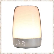 (MDQS) Sunrise Wake Up Alarm Clock Night Light Alarm & Snooze 5 Color Night Light Auto Color Chan