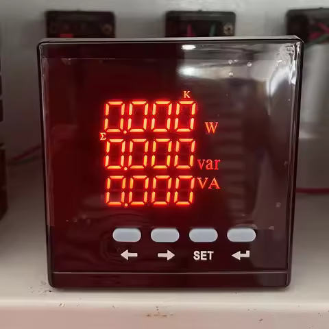 Digital Display 3 Phase Multifunction Panel Meter Analyzer A, V, W, kWh, cos, Hz, Var, Power Meter w