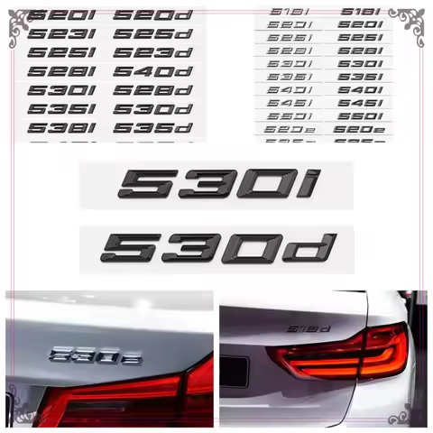 For 5 Series 3D For 5 Series Car Tail Trunk Letter 520i 523i 525i 525d 530d 530i 530e 535d 540d 550d