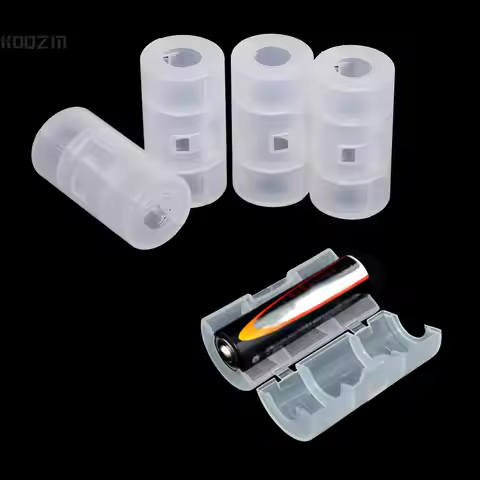 4Pcs AA Battery To Size C Battery Cases Box Adapters Converter Holder Switcher Converter
