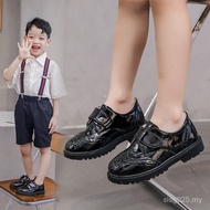 Leather Shoes Performance Shoes Spring Autumn Soft-Soled Performance Shoes Black Boys Little Boys Ch