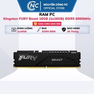 Kingston FURY Beast RAM 16GB (1x16GB) DDR5 6000MHz -