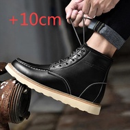 2024 Men Boots Elevator Shoes Hidden Heels High Soft Leather Heightening Shoes For Man Increase ole 
