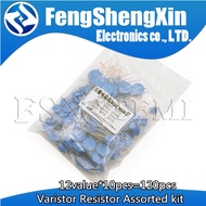 12values*10pcs=120pcs Varistor Resistor Assorted kit 5D471K 7D471K 7D431K 7D391K 10D471K 10D431K 10D