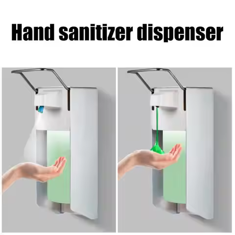 Wall Mount Liquid Dispenser Elbow Press Hand Washing Liquid Dispenser Hand Cleaning Liquid Pump Bott