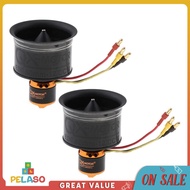 Pelaso 2x สีดำพัดลมท่อ12ใบเลื่อยไร้แปรงมอเตอร์ CCW RC EDF อุปกรณ์เสริมเครื่องบิน