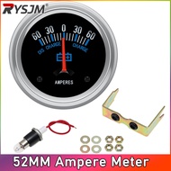 52MM Car Ammeter Amperes Gauge Meter -60A To 0 To 60A For 12V Farm Machinery Automotive Vehicles