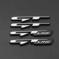 3D Chrome Car Letters GT Line Sticker Emblem Logo GT Line Badge Decal Accessories