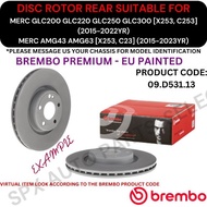 BREMBO DISC BRAKE ROTOR (REAR) FOR MERC GLC200 GLC220 GLC250 GLC300 AMG43 AMG63 [X253, C253] '15-24Y
