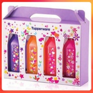 Tupperware 500ml Sparkle Square Eco Bottle Limited Gift Set Hadiah Colorful Air Liquid Tight Botol Air Budak Kids Pink