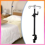 [Kloware2] IV Pole Table Clamp Feeding Tube Holder with 4 Hooks Clinics Drip Bag Stand