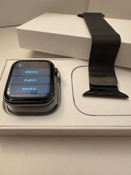 Apple Watch S6 LTE 44mm 不鏽鋼黑 &amp; 原廠米蘭錶帶