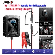 FOXSUR 2 in 1 Motorcycle Lead Acid Battery Charger & Tester for Yamaha Honda 6V 12V Intelligent Full