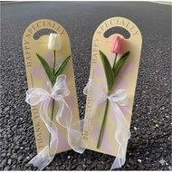 October 20] Super Beautiful 1 Tulip Flower Card - October 20th Gift for Class, Lover, Friends, Custo