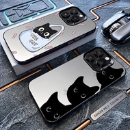HP IMD Black Softcase Minimalist Cat Motif Premium Protector Compatiblehp For Iph 17 16 15 14Plus 13
