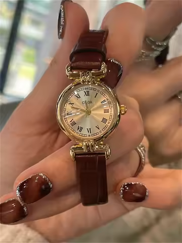 CILOA New Ladies' leather osmanthus watch, student casual watch