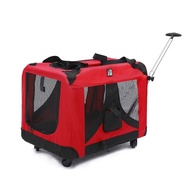 WJ02Pet Folding Trolley Portable Trolley Cage Cat Cage Portable out Car Cage Dog Cage Outdoor Trolley Luggage Tent UVVB