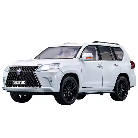 Large 1:18 Lexus LX570 Off-road SUV Metal Alloy Diecast Car Model Vehicle Decorative Trendy Ornament