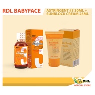 【❗ Ready stock❗ 】RDL Babyface Astringent #3 30ml and RDL Sunblock Cream 25ml (SET)