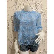 Women's Lace Shirt For Wedding Purple Elderly Clothes Glass Model 4677-6