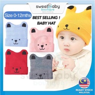 SWEETBABY Baby Beanie Hat Newborn Boy Girl Snow Cap Cotton Topi Bayi Budak Comel Murah Kids Cap Warm