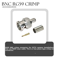 DAHUA CCTV Analog BNC RG59 Crimp Type CCTV Connector For Coaxial Cable