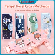 Estation - Multifunctional Unicorn Pencil Case Dinosaur/ Astronaut/ for Kids Cartoon Layers