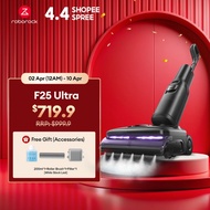 【Best Sale】Roborock F25 Series 25000Pa Wet&Dry Cordless Vacuum Cleaner | 0% Hair Tangle | 180°C Stea