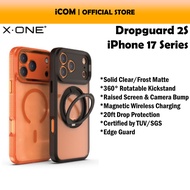 X.One Dropguard 2S Case iPhone 17 Pro Max/17 Air Clear/Frosted Matte Kickstand Gripstand Magnetic