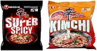 Nongshim Red Super Spicy &amp; Kimchi Instant Noodles 120gm*2Pack (Pack of 2) (Imported)