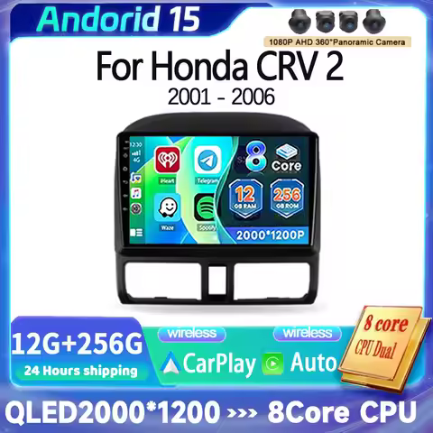 No 2din For Honda CR-V CRV 2 2001 - 2006 Multimedia Video Player Car Radio Navigation stereo GPS And