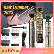 2023 Vintage Body T9 Cordless Electric Shaver Hair Cutting Machine For Man Hair Clipper Barber Beard Trimmer USB