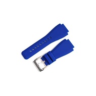 【Import King Original】Compatible with Watch Parts Bell &amp; Ross BR01% Gangnam% Rubber Belt for BR03 Outside 24mm Royal Blue SS