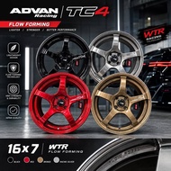 Sport Rim Baru [ ADVAN TC4 WTR FLOW FORMING WHEELS ] 16 7.0 JJ 4X100 MYVI CITY JAZZ VIOS