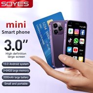 ใหม่ SOYES XS16 Quad Core Mini 4Gสมาร์ทโฟน3.0นิ้วหน้าจอIPS 3GB RAM 64GB ROM 2000Mah WIFIบลูทูธDual SIM Android 10 โทรศัพท์มือถือ