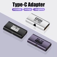 240W USB4.0 USB C Female to Female Adapter 80Gbps Mini Type C to C Converter Fast Charger for Thunde