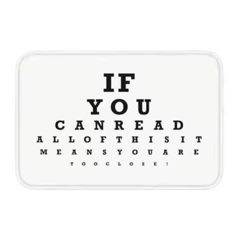 Snellen Eye Chart Front Floor Door Optometrist Optician Kitchen Entrance Mat Outdoor Bathroom Doorma