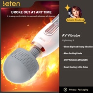 Leten Lightning AV Vibrator Powerful Vibrator Sex Toys for Woman Big Head Magic Wand Massager Rechargeable AV Vibrator