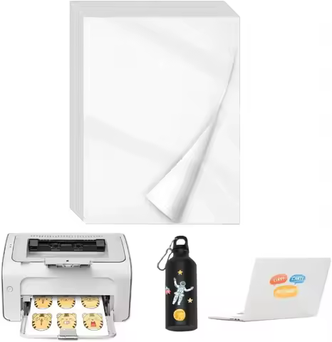10pc A4 Waterproof Printable Vinyl Sticker Labels Glossy Sticker Printer Paper Self-Adhesive Film De