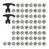 (DKCZ) Golf Spikes Set 60 Golf Shoe Spikes with 2 Black Golf Cleats Spanner Golf Shoe Cleats Replace