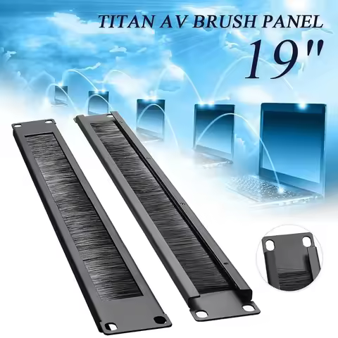1U 19 Inch Rack Mount IT Network Cabinet Brush Panel Bar Slot For Cable Management
