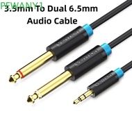 PEWANY1 3.5mm To Dual 6.5mm Audio Cable, Y Splitte 2 in 1 3.5mm To 6.5mm Audio Splitter Cable, Durab