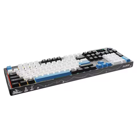 AJAZZ AK35I V4 3-Mode Keyboard, Hot-Swappable Avocado Switch, RGB, TFT, Metal Knob, Multi-Device