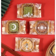 Set 100 khay và túi đựng bánh trung thu 50gr-200gr loại túi đáy cao