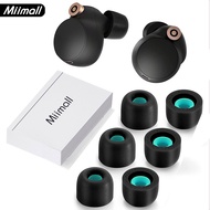 【3 Pairs】Miimall Memory Foam Tips for Sony WF-1000XM4/WF-1000XM3,Anti-Slip Replacement Ear Tips for Sony True Wireless EarphonesFit in The Charging Case,Perfect Noise Cancellation