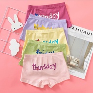LJMOFA 5pcs 3-12Y Girls Underwear 100cm-150cm Kids Babygirl boxer Comfortable Innerwear Pants cartoo