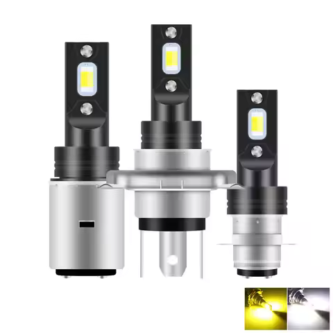 H4 Moto H6 BA20D P15D Motorcycle Headlight White Yellow Hi/Low Bulb Lamp Motor Headlamp Daytime Runn
