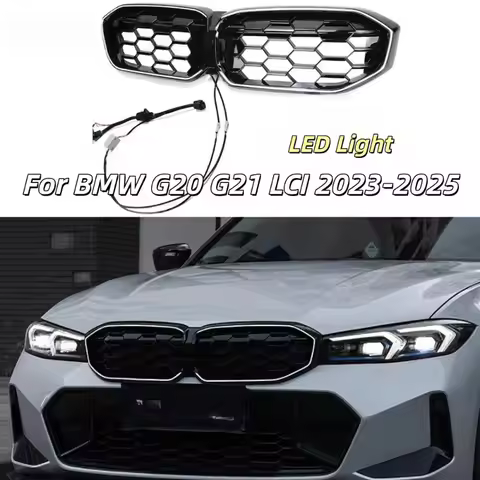 LED Light Front Kidney Grille Grill For BMW 3 Series G20 G21 LCI 2023-2025 320i 320d 330i 330d 330e 