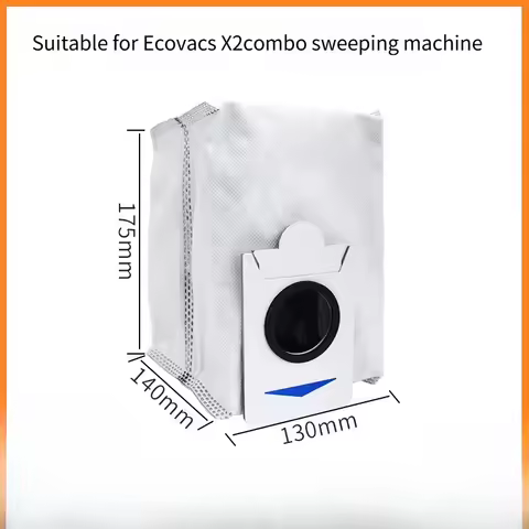For ECOVACS X2 Combo Robot Vacuum - Non-Woven Snap Dust Bags Replacement Accessories